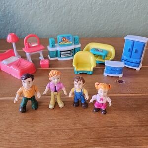 My First Dollhouse Family and Dollhouse Furniture